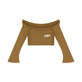 Women's Off-the-Shoulder Bell Sleeve Crop T-Shirt
