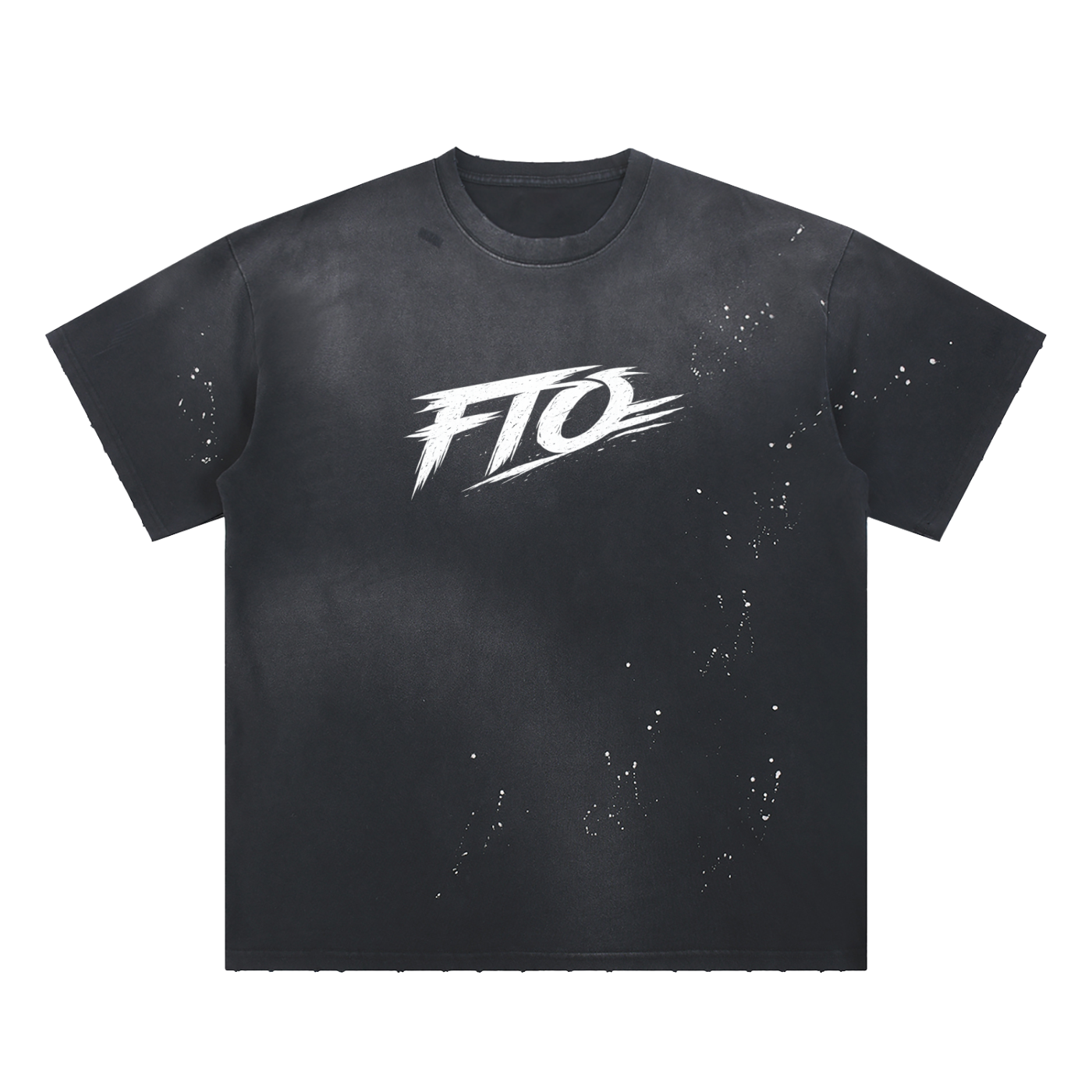 Hand-Frayed Sunfade Paint Splatter T-Shirt