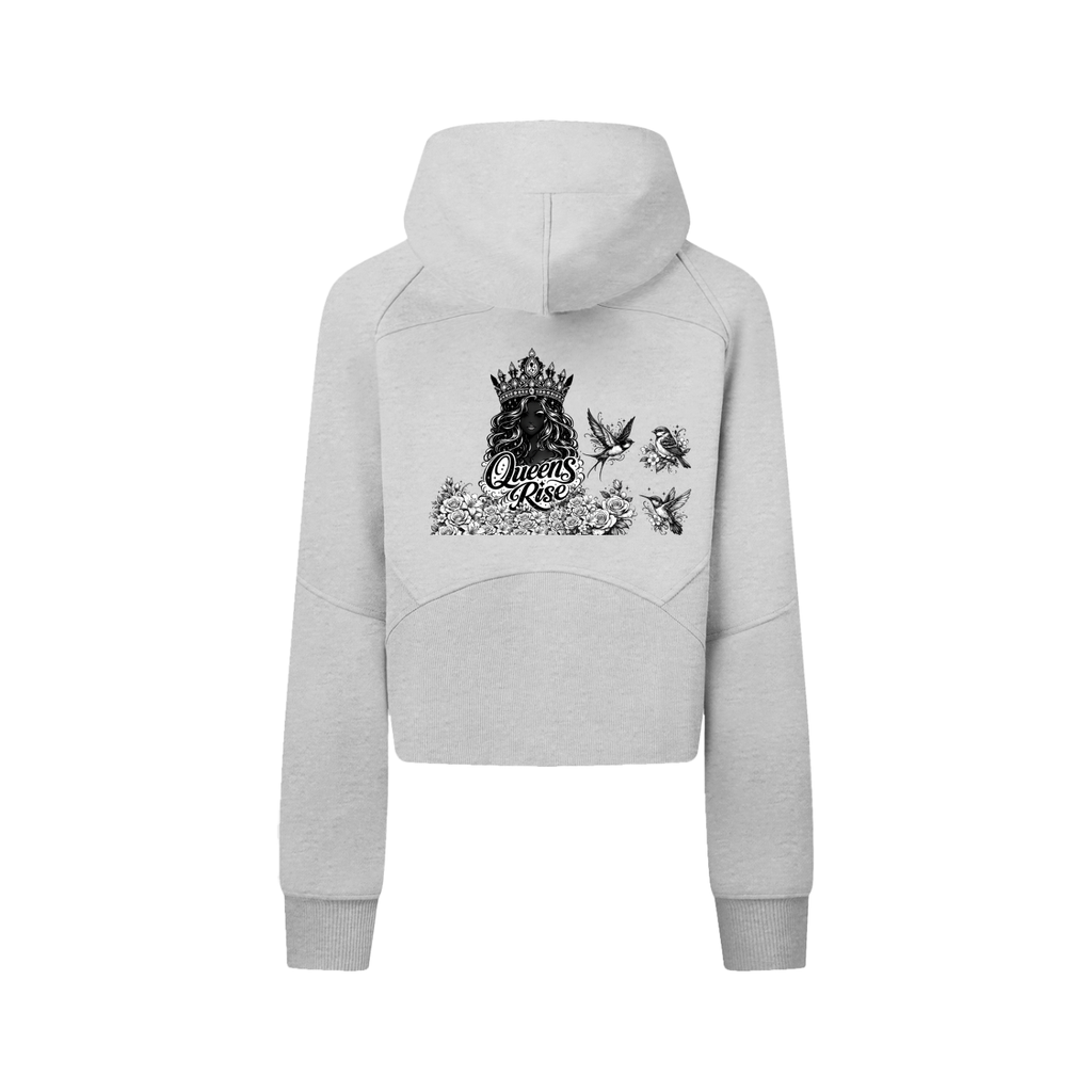 Cropped Zip-Through Hoodie