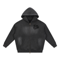 Sunfade Two-way Zipper Boxy Fleece Hoodie
