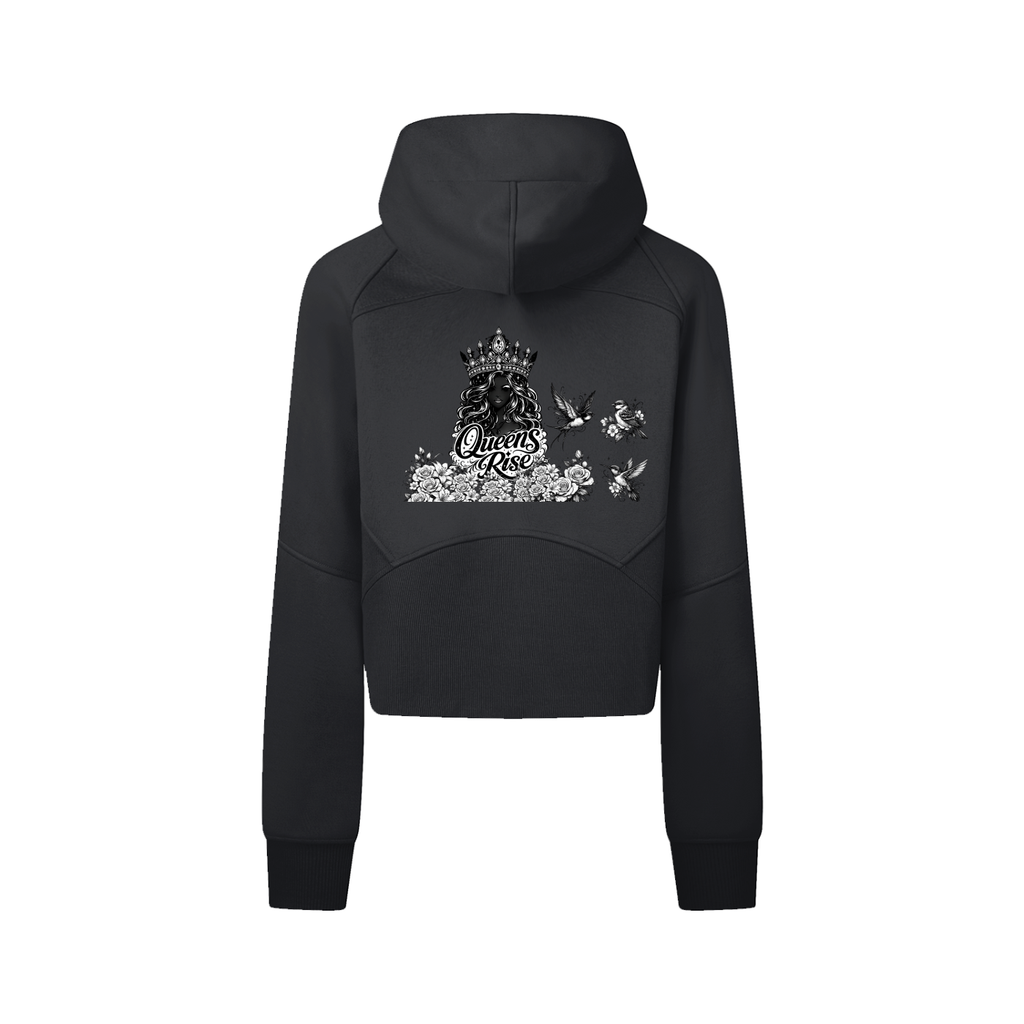 Cropped Zip-Through Hoodie