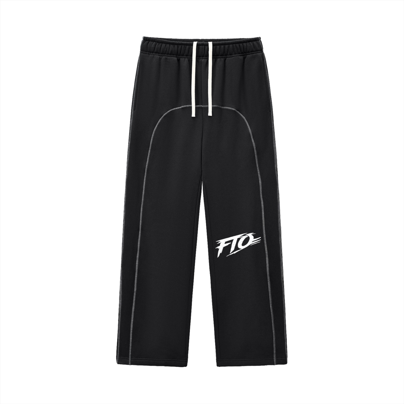 Contrast-Stitched Fleece Sweatpants